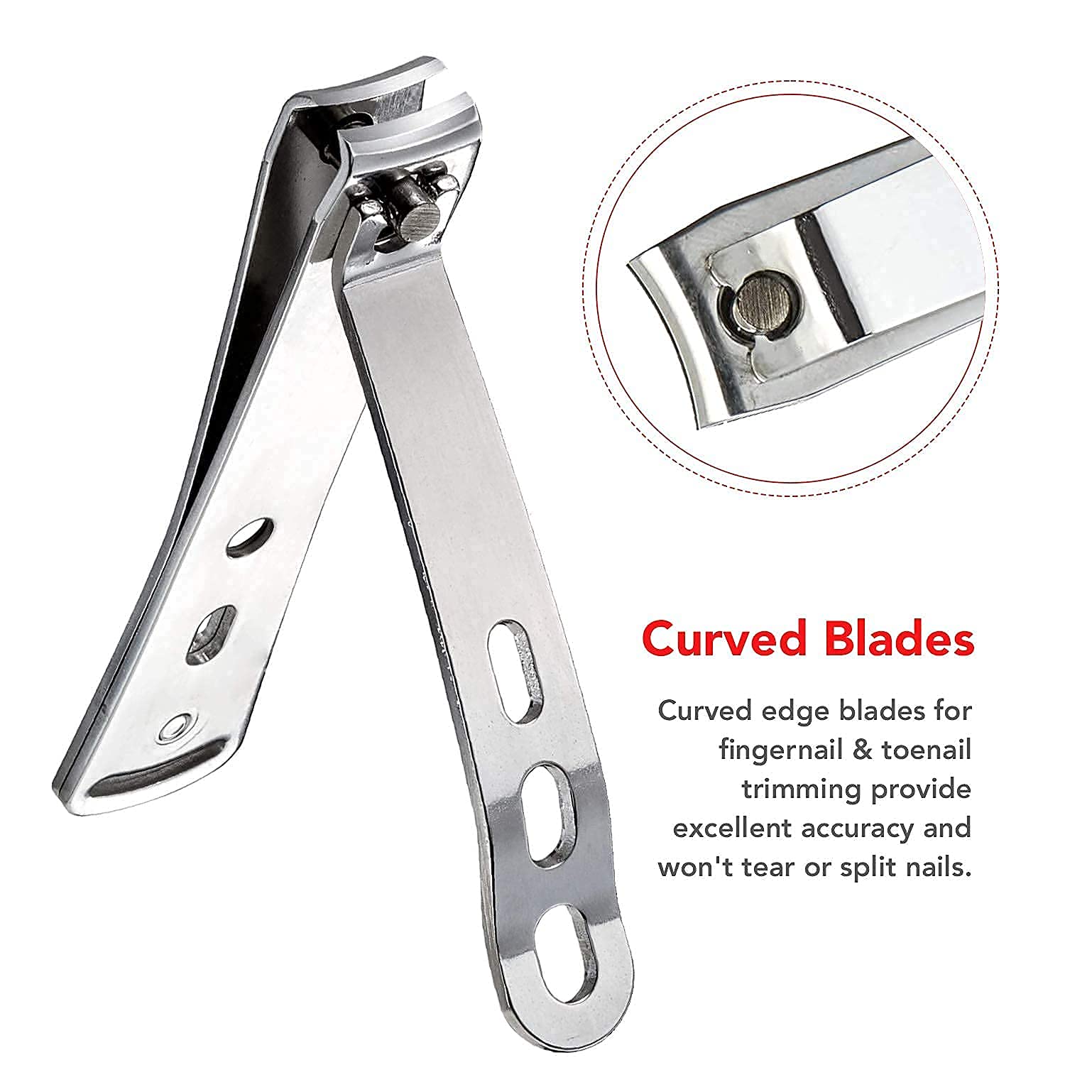 Seki Edge All Stainless Steel Nail Clippers (SS-111) - Medical Grade Professional Fingernail Clippers, Cutter, Trimmer - Manicure Nail Care Tool for Men & Women - Made in Japan