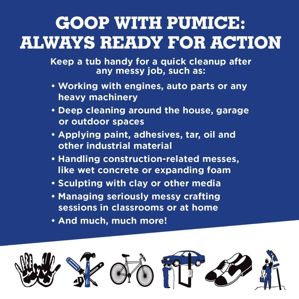 GOOP Multi-Purpose Waterless Hand Cleaner with Pumice - 14 oz Can (Pack of 2)