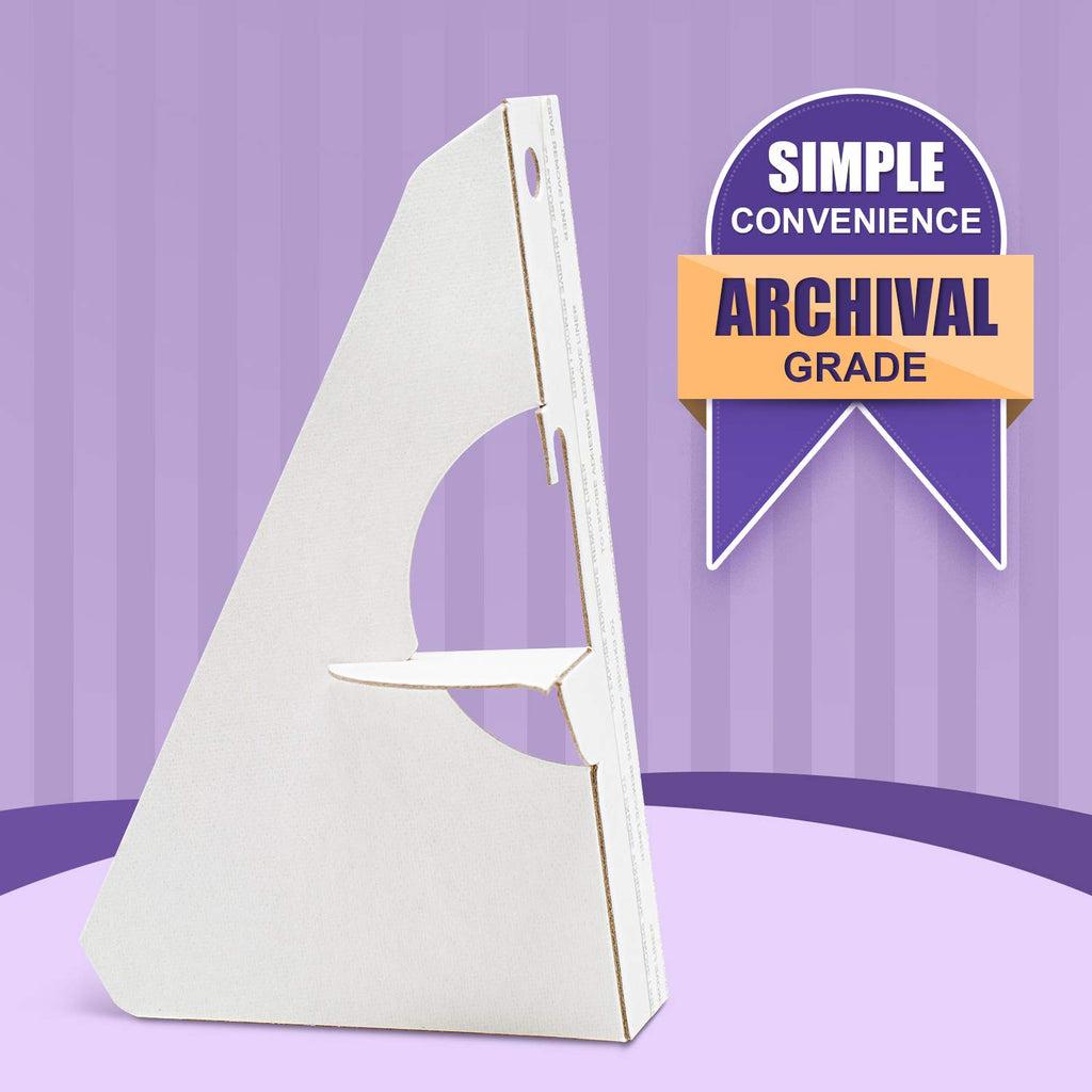Golden State Art, 5 Inch Self Stick Easel Back, 50 Pack, White