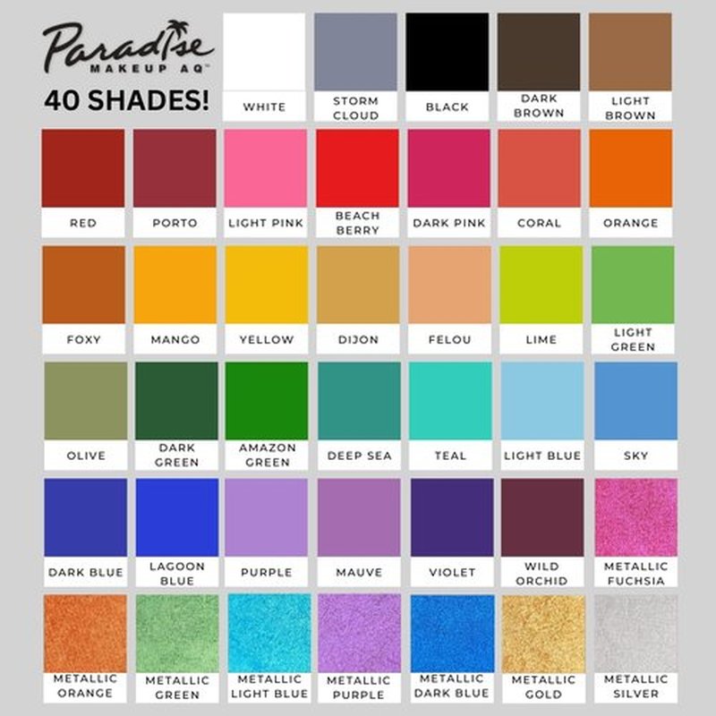 Mehron Makeup Paradise AQ Refill - Water Activated Face & Body Paint for Stage, Cosplay | 1.4 oz - Light Green