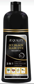 JE Quality Jet Black Hair Dye Shampoo, 17.6 Fl Oz (Pack of 1)