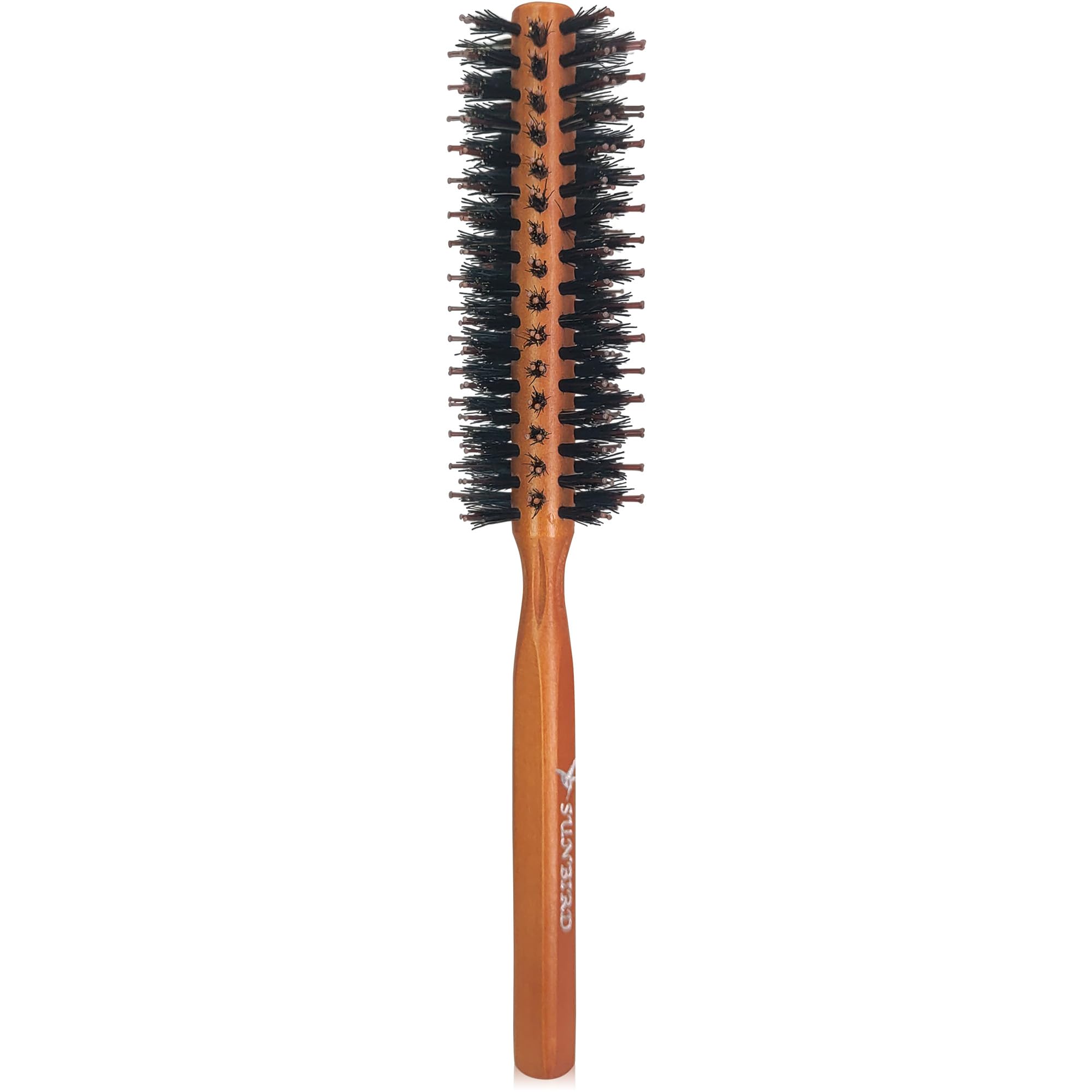 SUNBIRD Round Brush for Blow Out, Natural Wood & Boar Bristle, 1.6Inch