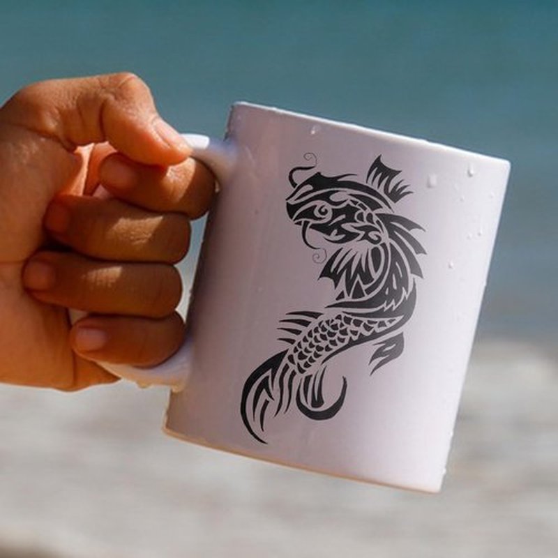 FTVLTAT 16 PCS Black Tribal Totem Temporary Tattoo Stickers for Women Men, Maori Stingray Shark Whale Turtles Seahorses Patterns, Long-lasting Waterproof Removable Body Art Makeup Fake Tattoo