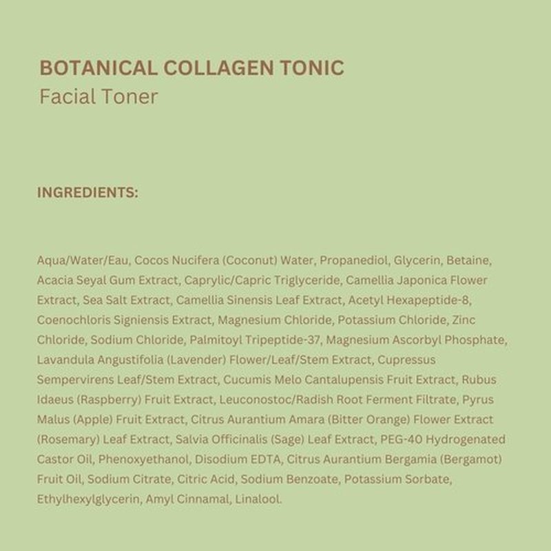Pixi Botanical Collagen Tonic - Hydrating & Volumizing Toner with Peptides & Botanicals | 250 ml / 8.5 fl oz