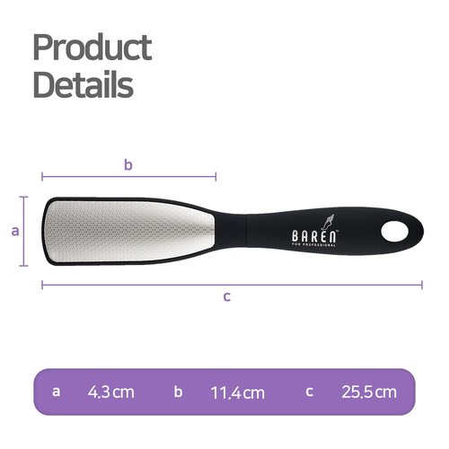 Baren Magic Professional Dual Sided Foot Callus Remover Shaver - Painless and Gentle Remove | Professional Tool | Premium Stainless Steel | for Dry Foot | Foot File | Easy to Clean