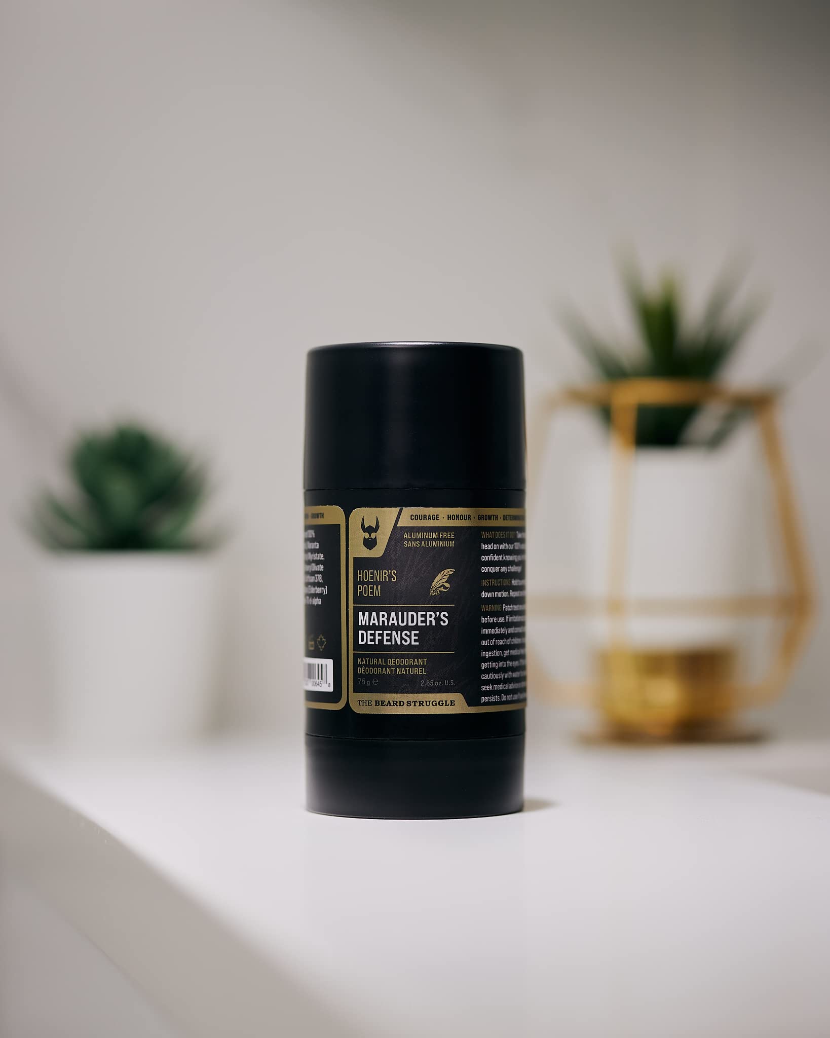 The Beard Struggle Marauder's Defense - Natural Charcoal Infused Deodorant Men, Aluminum Free - Platinum Collection, Surtr's Fury - 2.65 oz