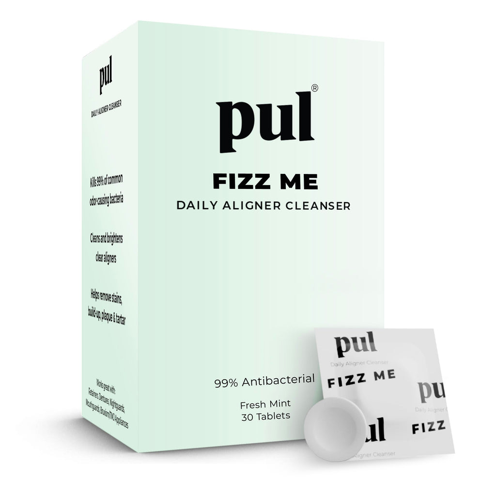 PUL Retainer Cleaner Tablets - Aligner Cleaner for Invisalign and Clear Aligners, Daily Retainer Cleaning Tablets and Denture Cleaner Tablets - Removes Odor, Stains and Plaque - 30 Day Supply