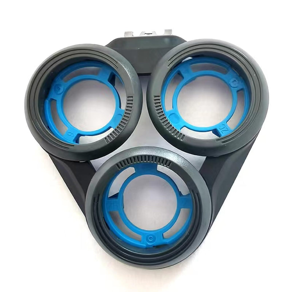Suleto 3PCS Shaver Head Blade Holder Plate Fits for Series 5000, 3PCS Razor Retaining Lock-Ring Blue Blade Retaining Rings for SH50 Series