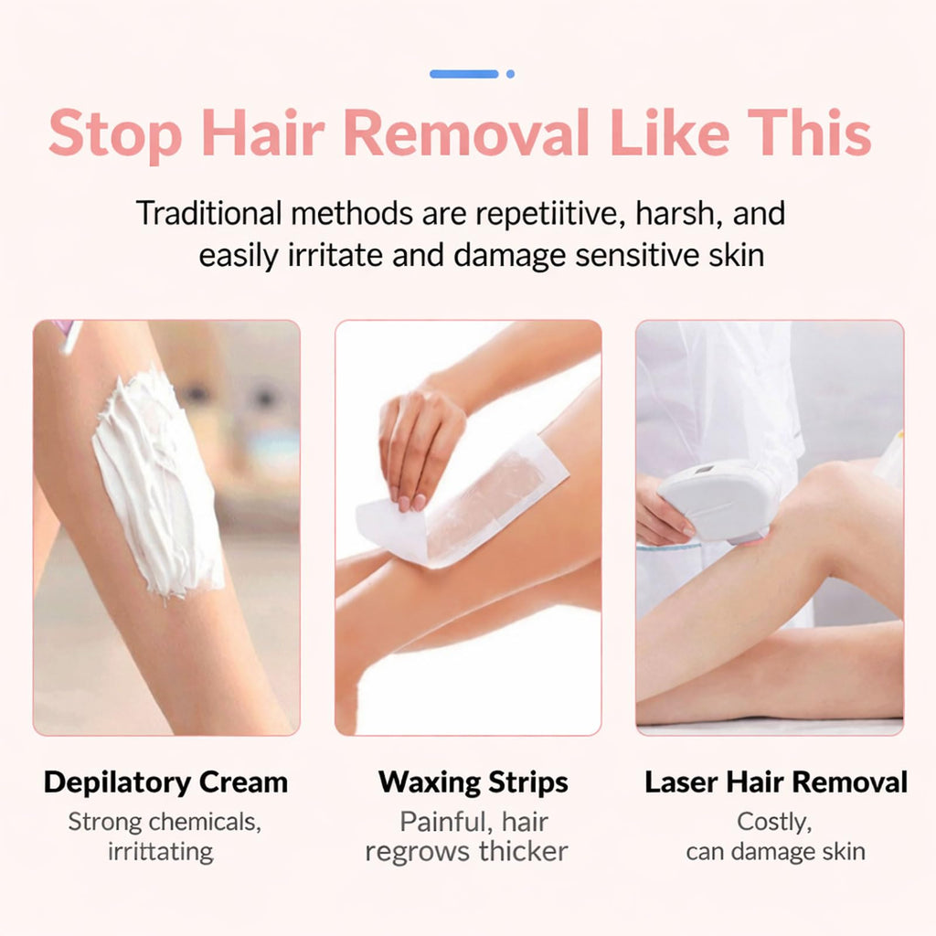 Bloomly Pro Facial Hair Remover, Gentle Micro-Trimming with Led Light, Portable Design, Painless Electric Face Razor for Coarse Hair (Skin Tone)