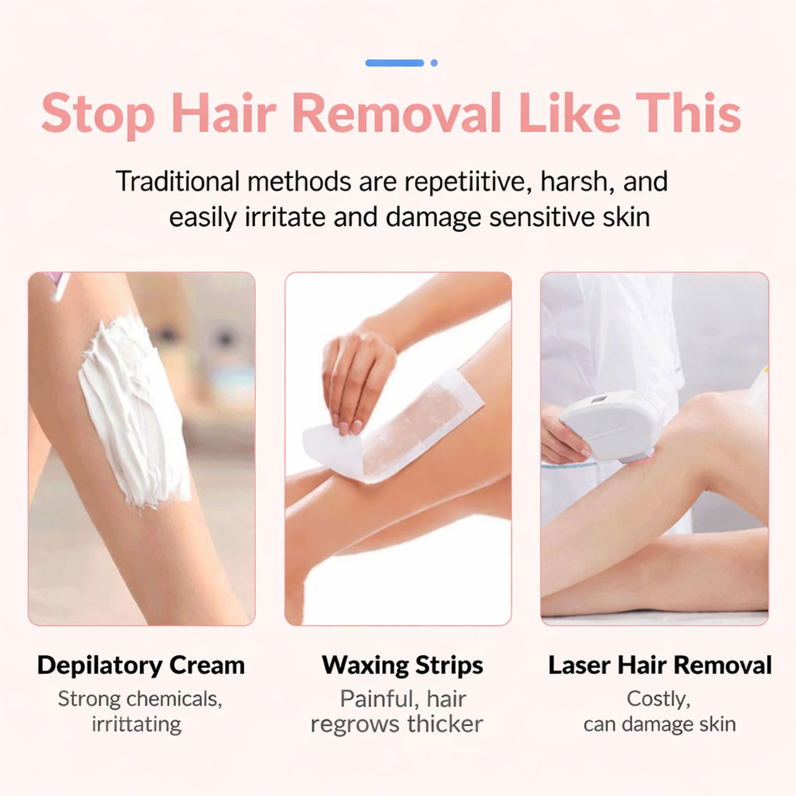 Bloomly Pro Facial Hair Remover, Gentle Micro-Trimming with Led Light, Portable Design, Painless Electric Face Razor for Coarse Hair (Skin Tone)