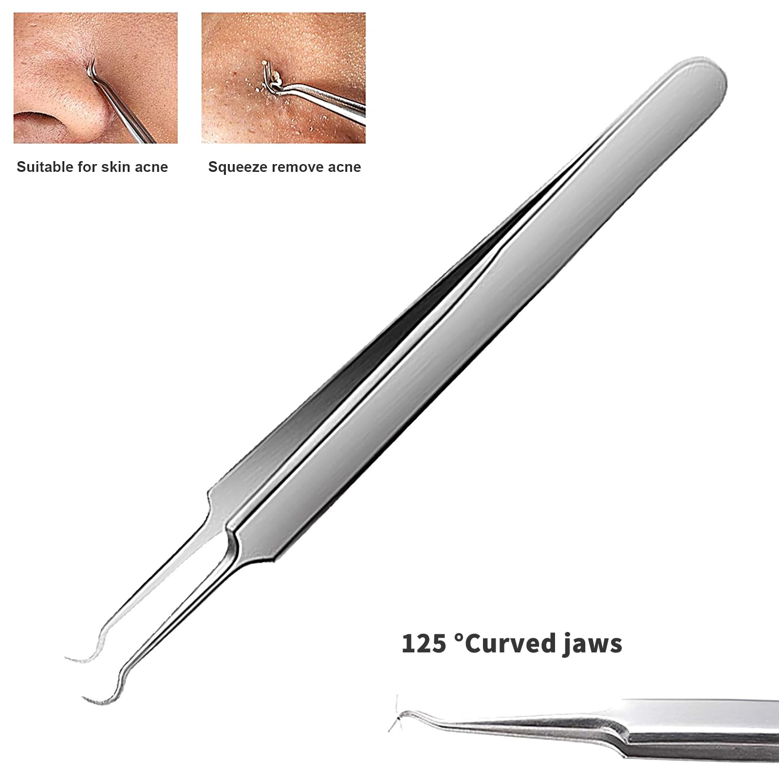 WSYUB Blackhead Tweezers, Blackhead Extractor, Pimple Popper Tool Kit