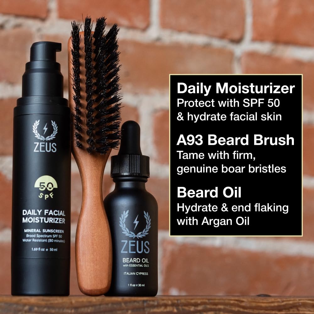 ZEUS Beard & Skin Care Set for Men, Outdoors Grooming Kit (Summer Edition)