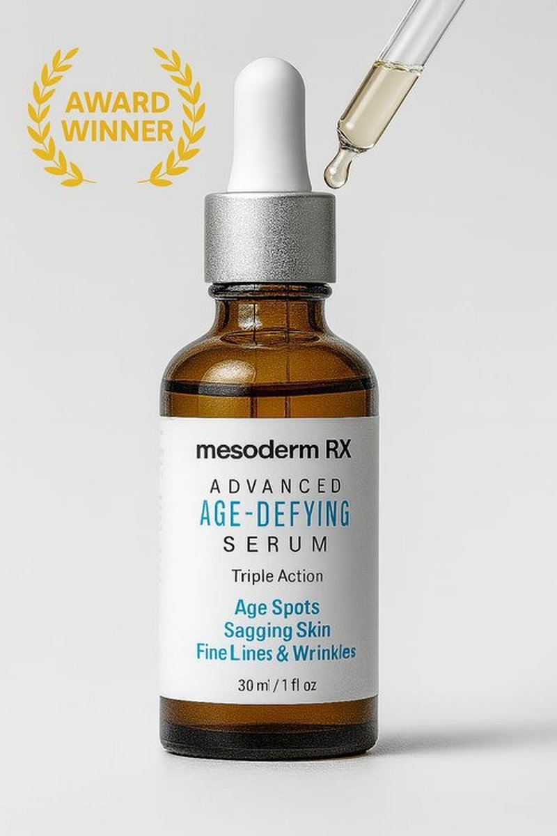 Mesoderm RX Advanced Age-Defying Serum, Triple Action for Age Spots, Sagging Skin, Fine Lines & Wrinkles, 1 fl oz