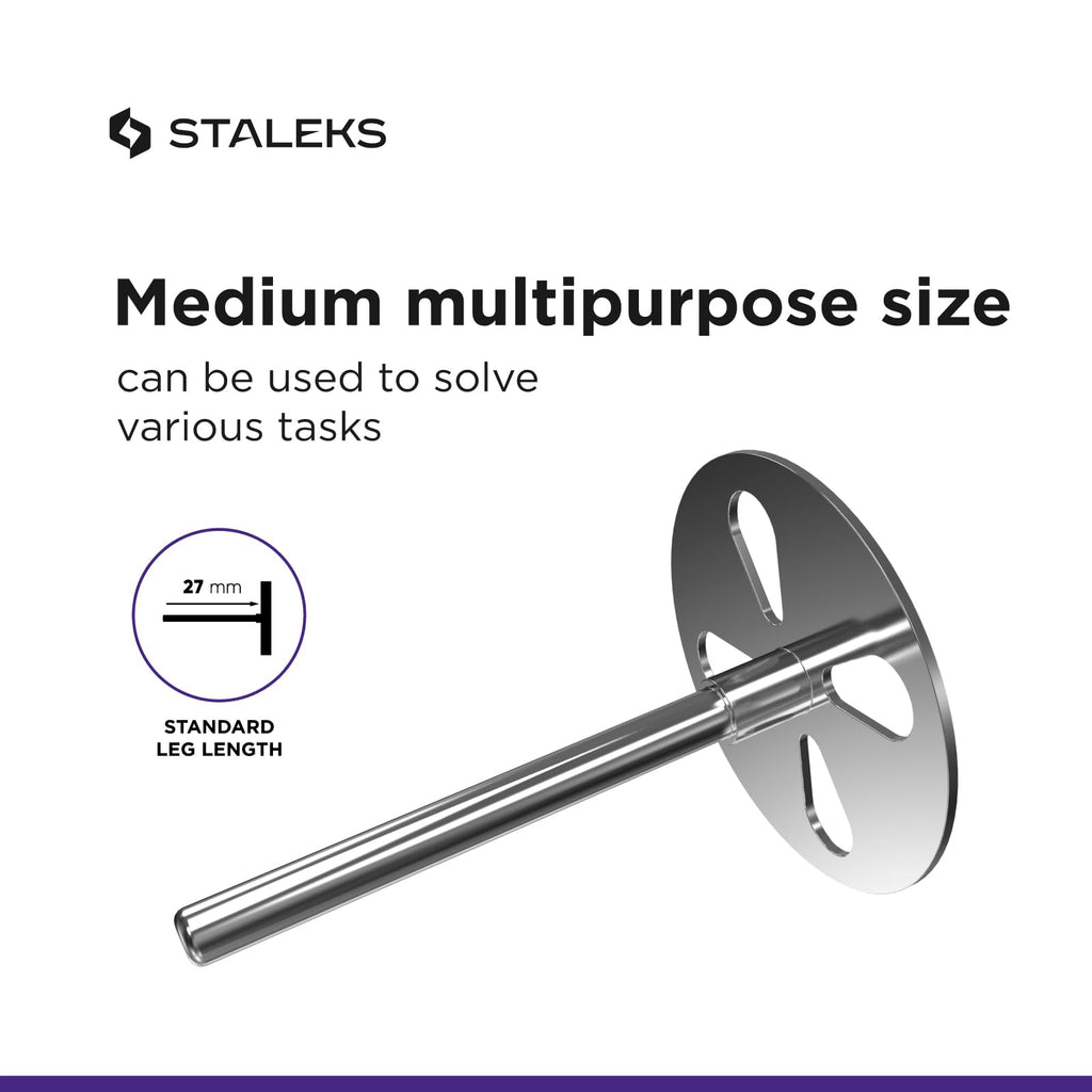 Staleks Pro PODODISC M Expert Pedicure Disc with 5 Disposable Files – 20 mm Diameter – 180 Grit – Stainless Steel – for Hardware Pedicure