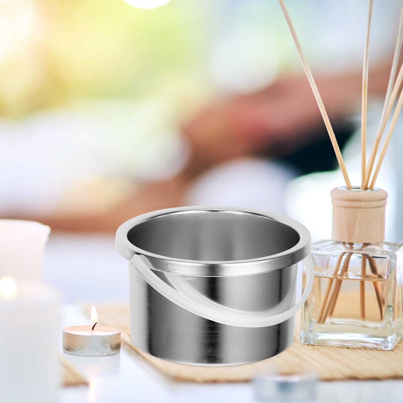 Healeved Wax Warmer Replacement Pot Aluminum Inner Pot for Hair Removal Wax Melting 4.72 X 4.72 X 2.48 in Replacement Accessory Easy to Clean