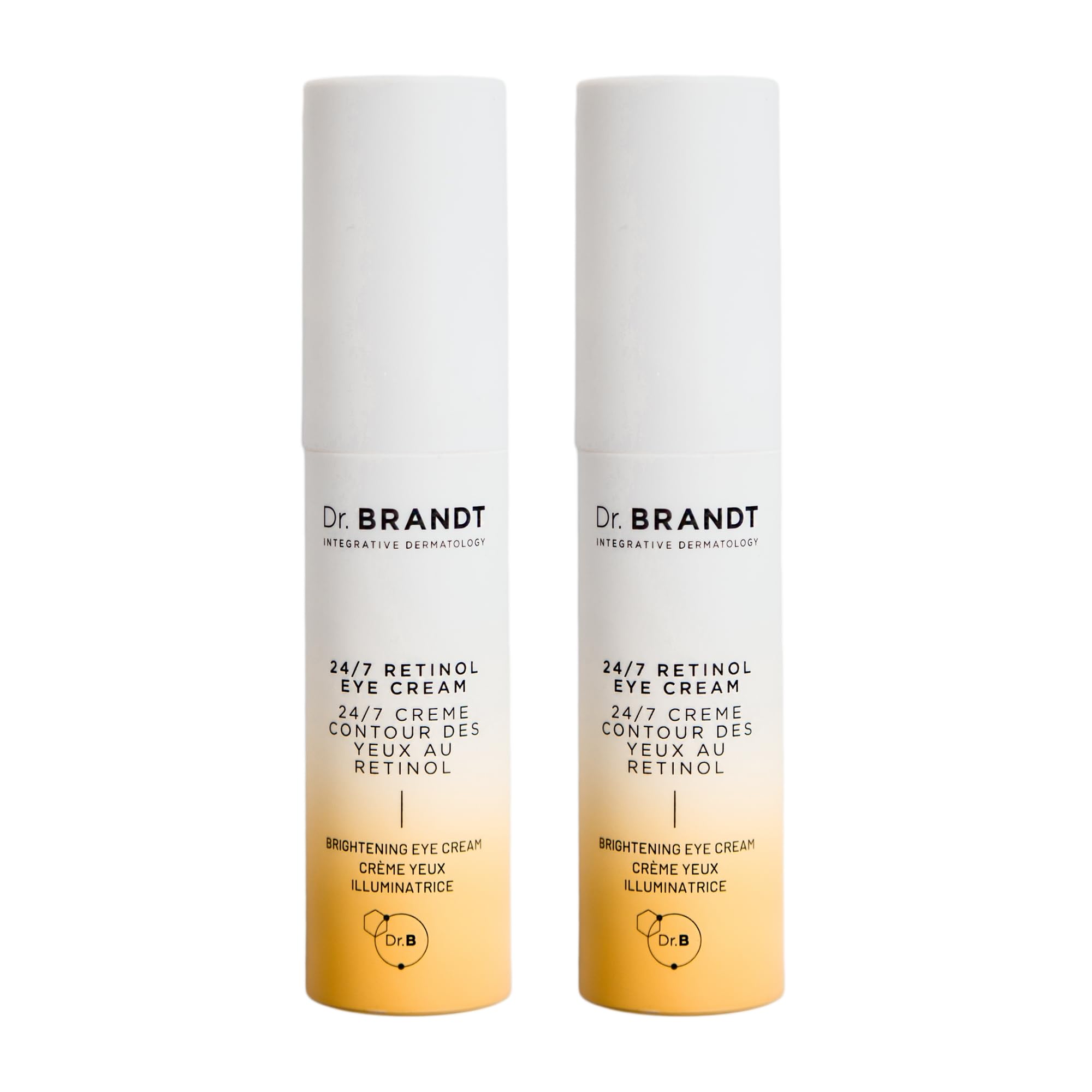Dr. Brandt Bright This Way 24/7 Retinol Eye Cream - 0.5 oz, Pack of 2 - Smooths the Look of Fine Lines & Wrinkles, Illuminates & Moisturizes the Eye Area