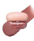 COLORGRAM NUDE BLUR JAM 02 WARM ALMOND | Pudding Pot Lip & Cheek Tint with Whipped Mousse Texture | Velvet Matte Finish, Featherlight Blur Tint | Multi-Use Korean Makeup