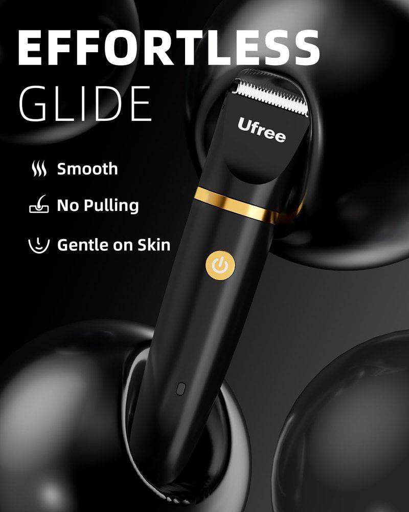 Ufree Bikini Trimmer - Rechargeable Electric Razor for Women | IPX7 Waterproof, Black