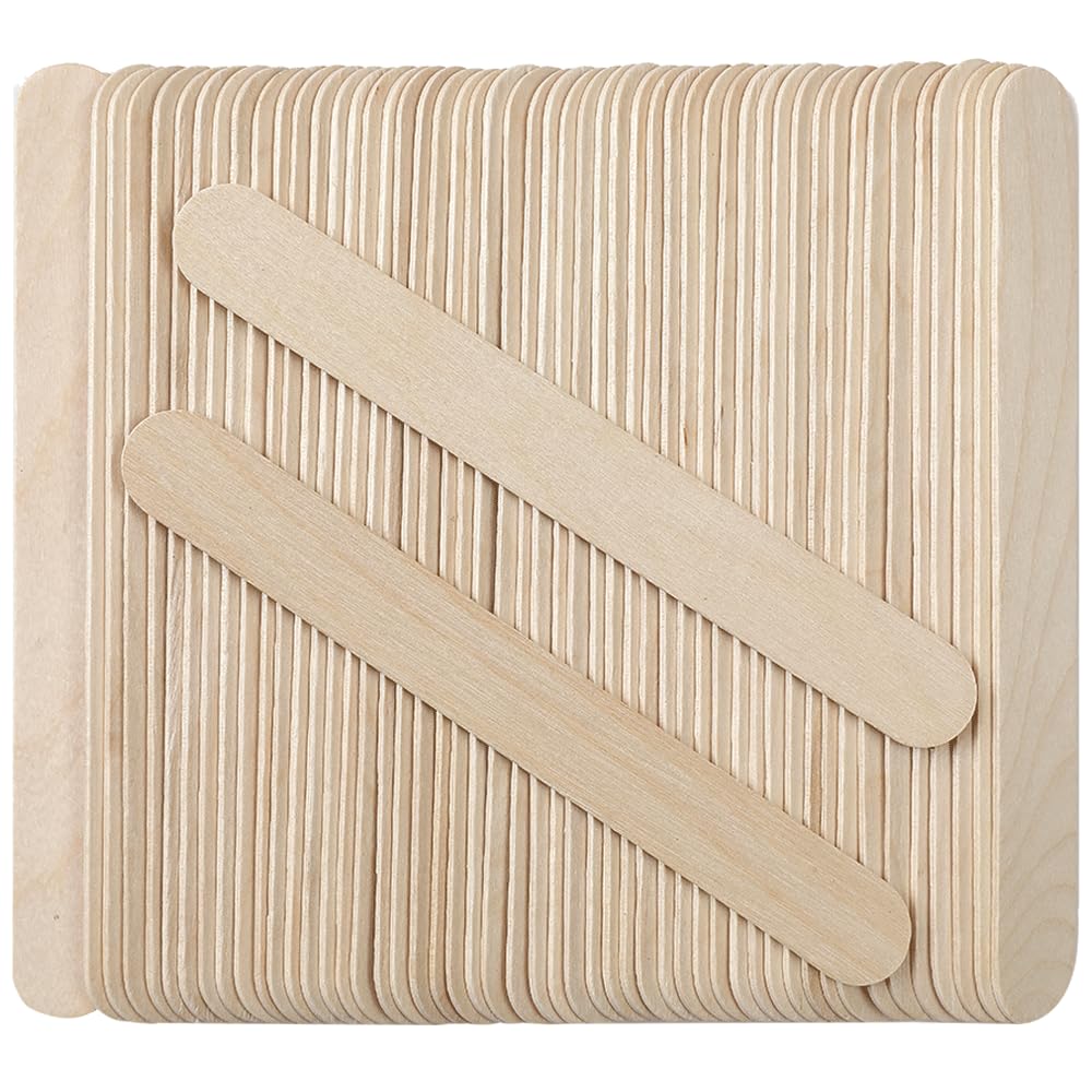 50Pcs Large Wooden Waxing Sticks for Hair Removal - HOOMBOOM Premium Splinter-Free Wooden Sticks for Waxing, Wax Stick for Body Eyebrow and Face Waxing