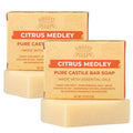 Adams Handmade Soap Citrus Medley Castile Bar Soap – 4.5 oz | Vegan, Cold Processed, Plant-Based Oils, Small Batch