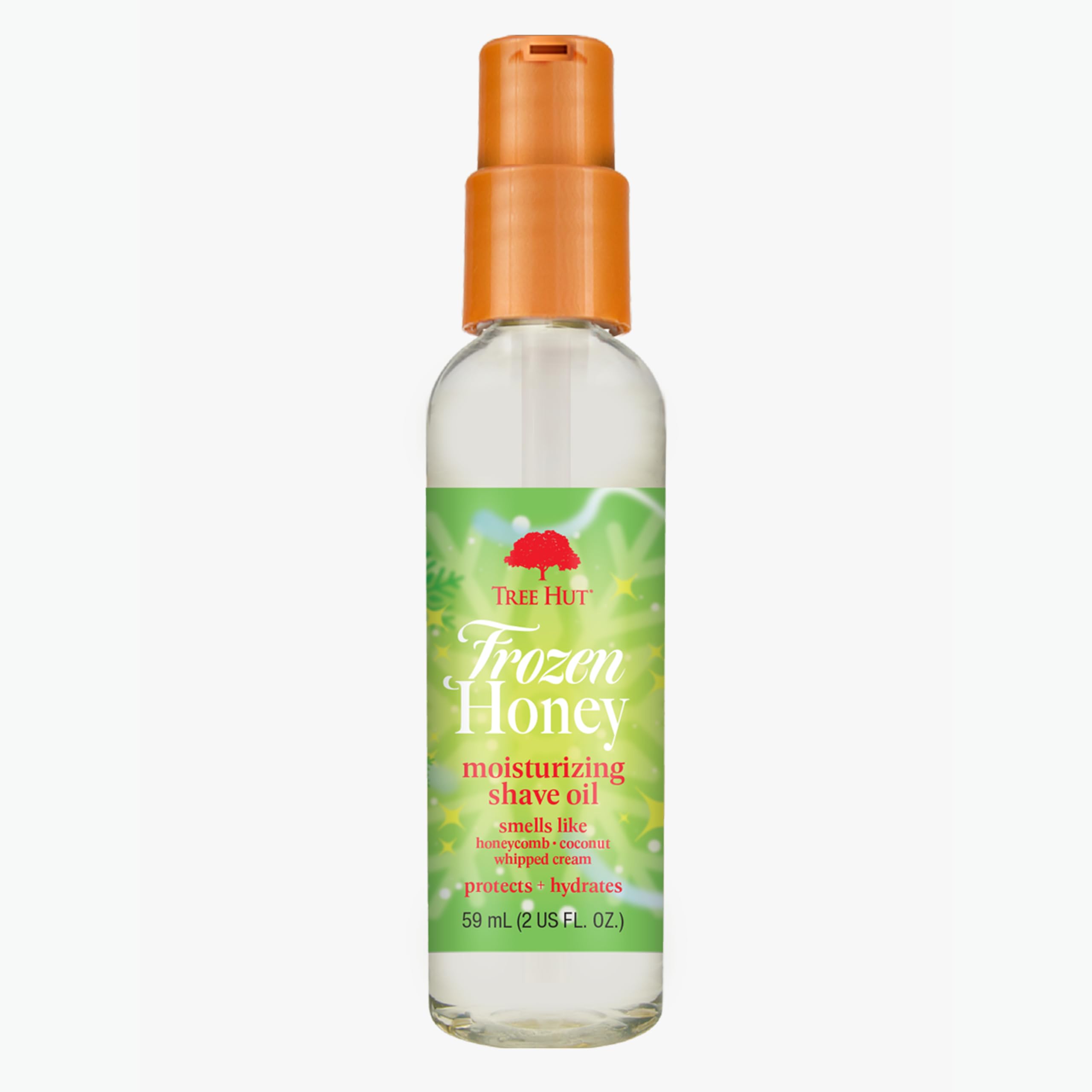 Tree Hut Mini Frozen Honey Moisturizing Shave Oil, Gel-to-Oil Formula, Ultra Hydrating Barrier for a Close, Smooth Shave, for all Skin Types, 2 Fl Oz