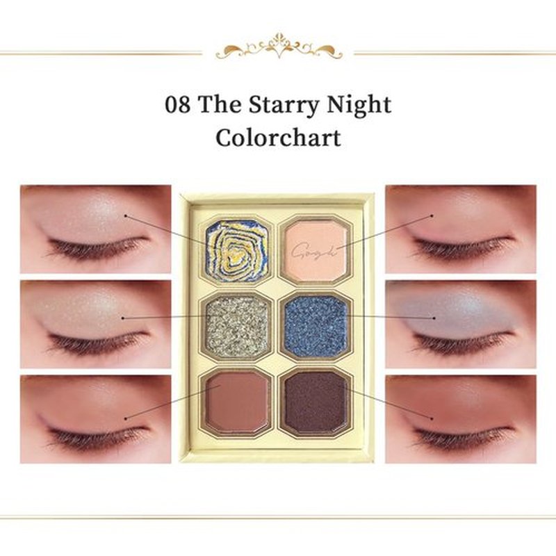 MilleFée Eyeshadow Palette 08 The Starry Night - Warm Deep, Cruelty-Free, Smudge-Proof, High Pigment