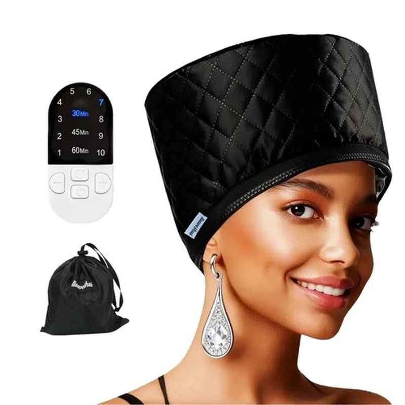 Hair Steamer for Natural Hair (Home Use) - 10-Speed Temperature Control, Fast Heating & Deep Strand Nourishment