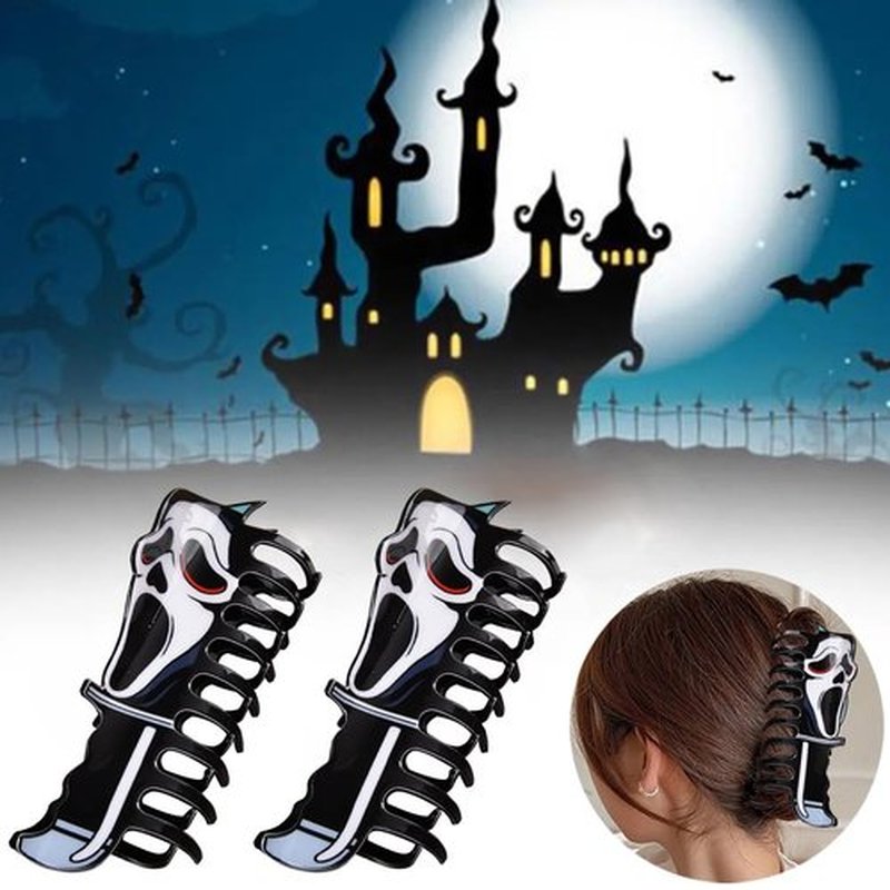 1 Pcs Halloween Hair Clips White Cute Ghost Hair Claw Clips Acrylic Claw Clips Gothic Grace Design Hair Barrettes Cute Ghost Hair Accessories Clamps Cosplay Party for Women Tips