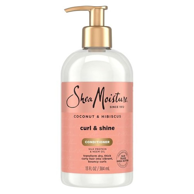 SheaMoisture Curl & Shine Conditioner - Coconut & Hibiscus for Thick, Curly Hair | 13 oz Moisturizer