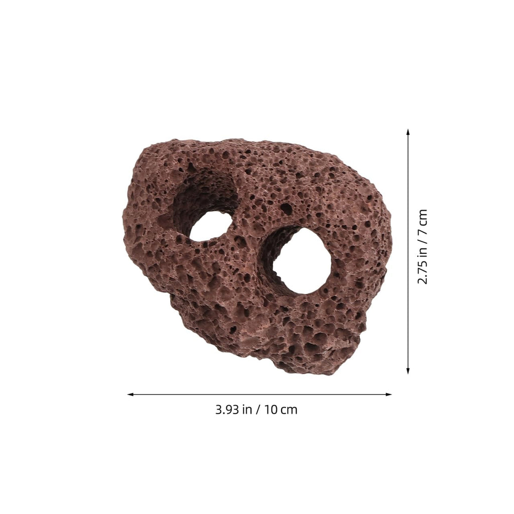 Housoutil 6Pcs Aquarium Volcanic Rocks Ornaments 3.93X2.75X1.57In Fish Tank Decorative Lava Stones Plant Fixers for Aquatic Plant Stability and Small Fish Shelter