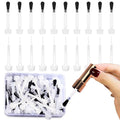 WOKOTO Nail Polish Brush Replacement Brush With a Cap Kit 66pcs Round Brush And 10pcs Liner Brush For Nail Polish Replacement Brushes Gel Nail Soft Brush Head Liquid Nail Brushes Fingernail Brush