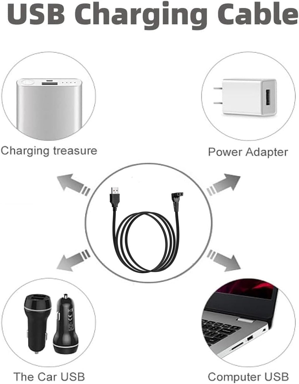Gaolaoz for Wahl 9818A Charger Charging Cord Compatible with Wahl Cordless Beard Trimmer Model 9864/ 9818A/ SS2L/ 9899-100/ WSS3L/ 5708/7065/ 9864SS Charger Cord