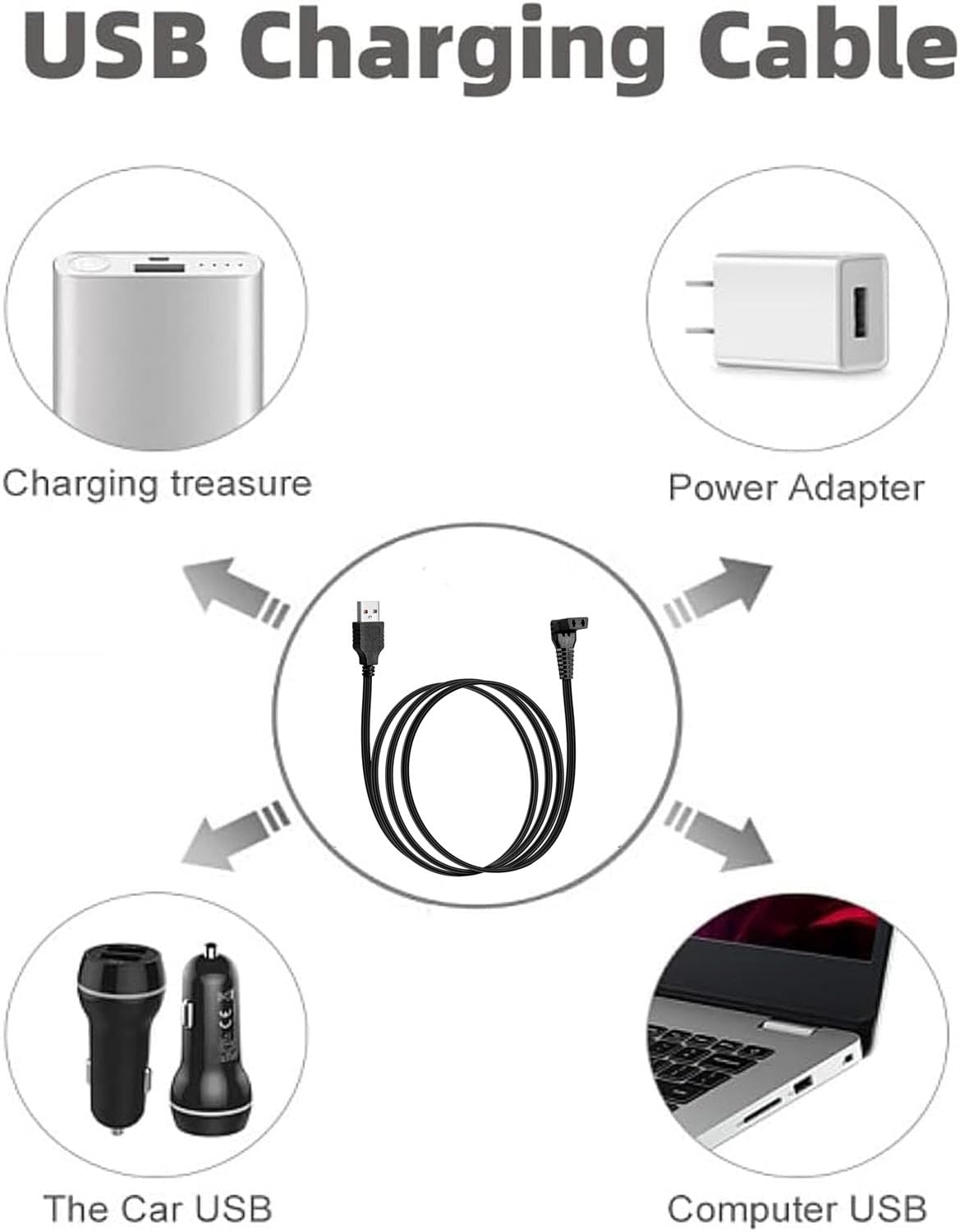 Gaolaoz for Wahl 9818A Charger Charging Cord Compatible with Wahl Cordless Beard Trimmer Model 9864/ 9818A/ SS2L/ 9899-100/ WSS3L/ 5708/7065/ 9864SS Charger Cord