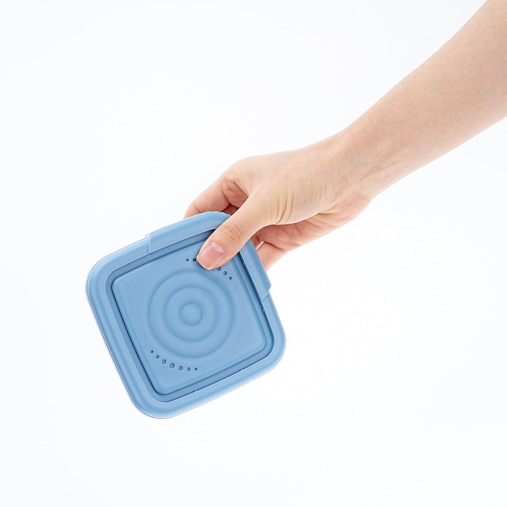 Soap Dish, Square Soap Travel Case with Drainage Layer, Leak-Proof Soap Container for Gym, Bathroom, Traveling, Camping, Soap Bar Shampoo Holder for Shower (Blue)
