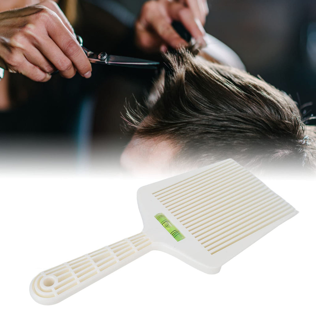 Barber Professional Flat Top Comb with Accurate Water Leveling - White Hair Styling Comb - Lightweight - Suitable for Men & Girls