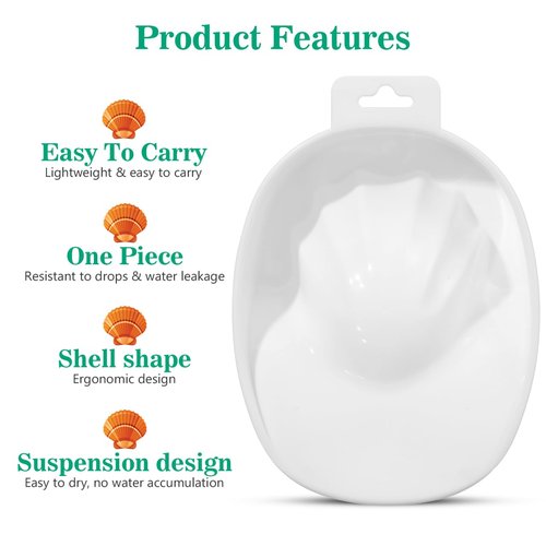 FOYTOKI Nail Soaking Bowl White Plastic Manicure Soak off Tray for Nail Treatment at Home and Professional Salon Use