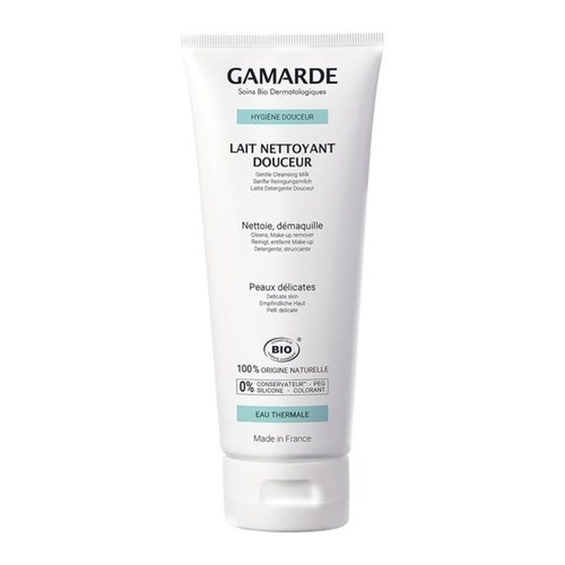 Gamarde Gentle Cleansing Milk - Nourishing Facial Cleanser & Make-Up Remover - 6.76 oz for Dry/Combination Skin