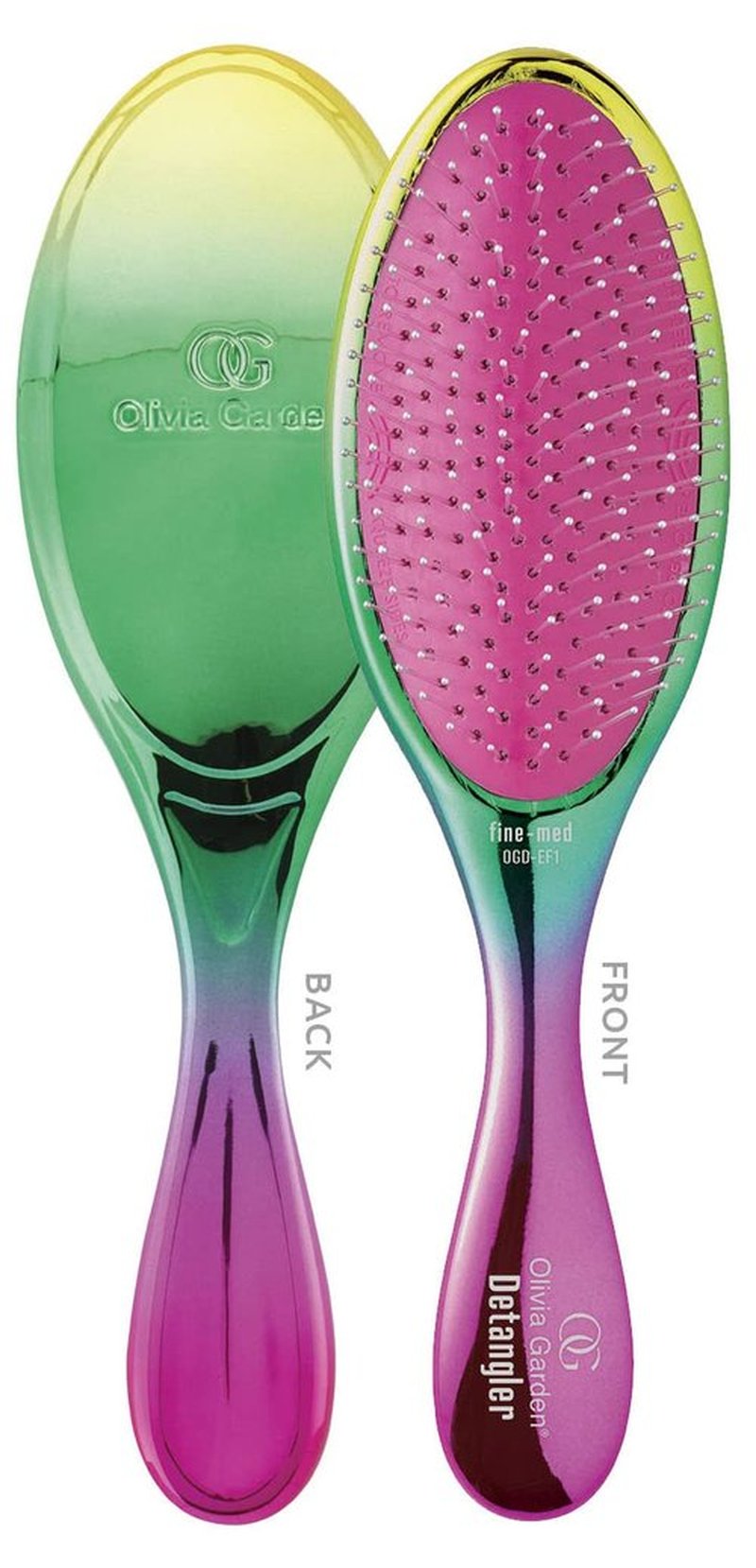 Olivia Garden Aurora Detangler Brush - Effortlessly Detangles Wet & Dry Fine to Medium Hair | Aurora Rainbow