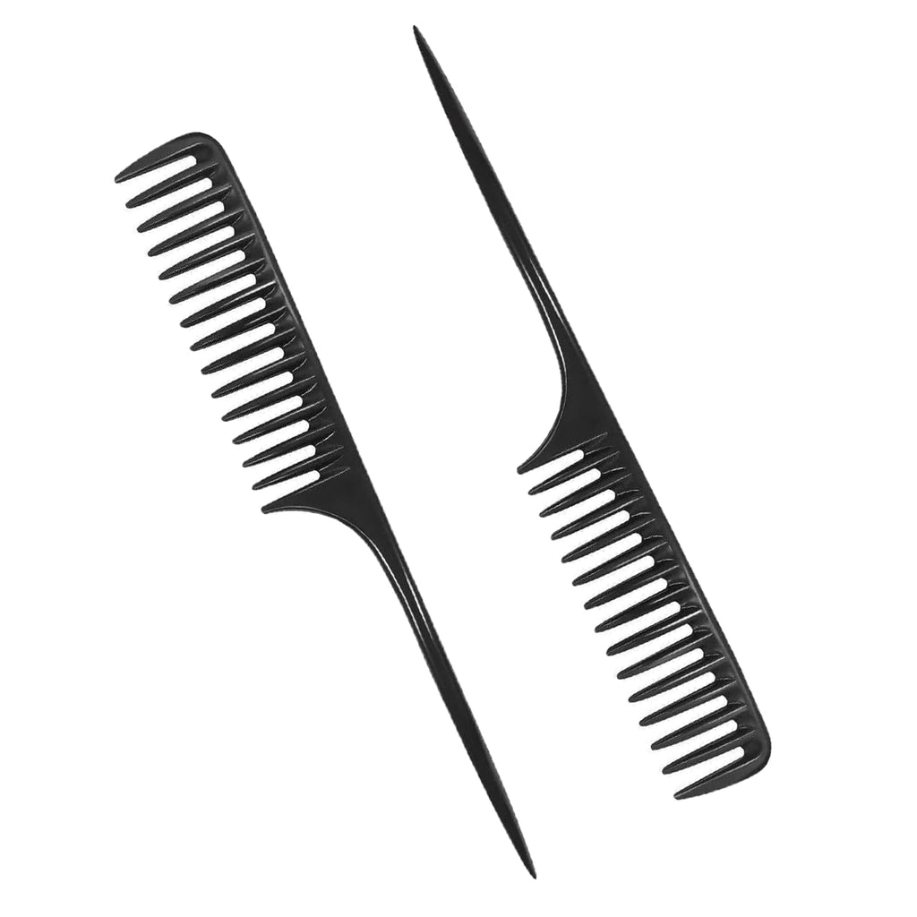 Wapodeai 2 Pcs Wide Tooth Comb Detangling Hair Brush, Anti Static Heat Resistant Hair Comb, Suitable for all Kinds of Hair.