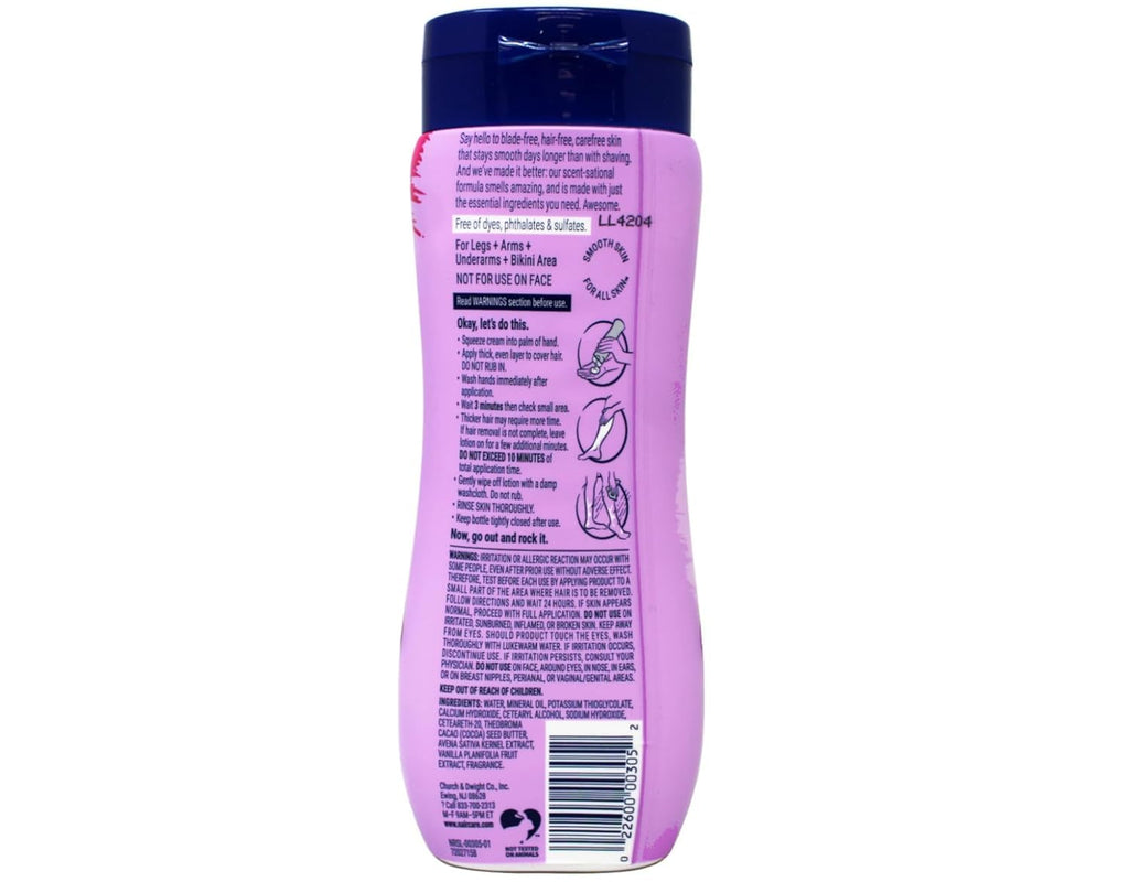 Nair Nourishing Oat Milk & Vanilla Body Cream, Hair Remover 7.9 Oz (224g), White