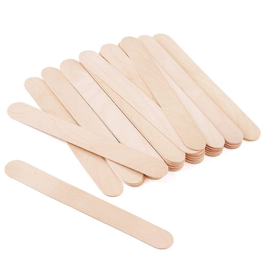 60 PCS Jumbo Popsicle Sticks,8 Inch Natural Wooden Craft Sticks