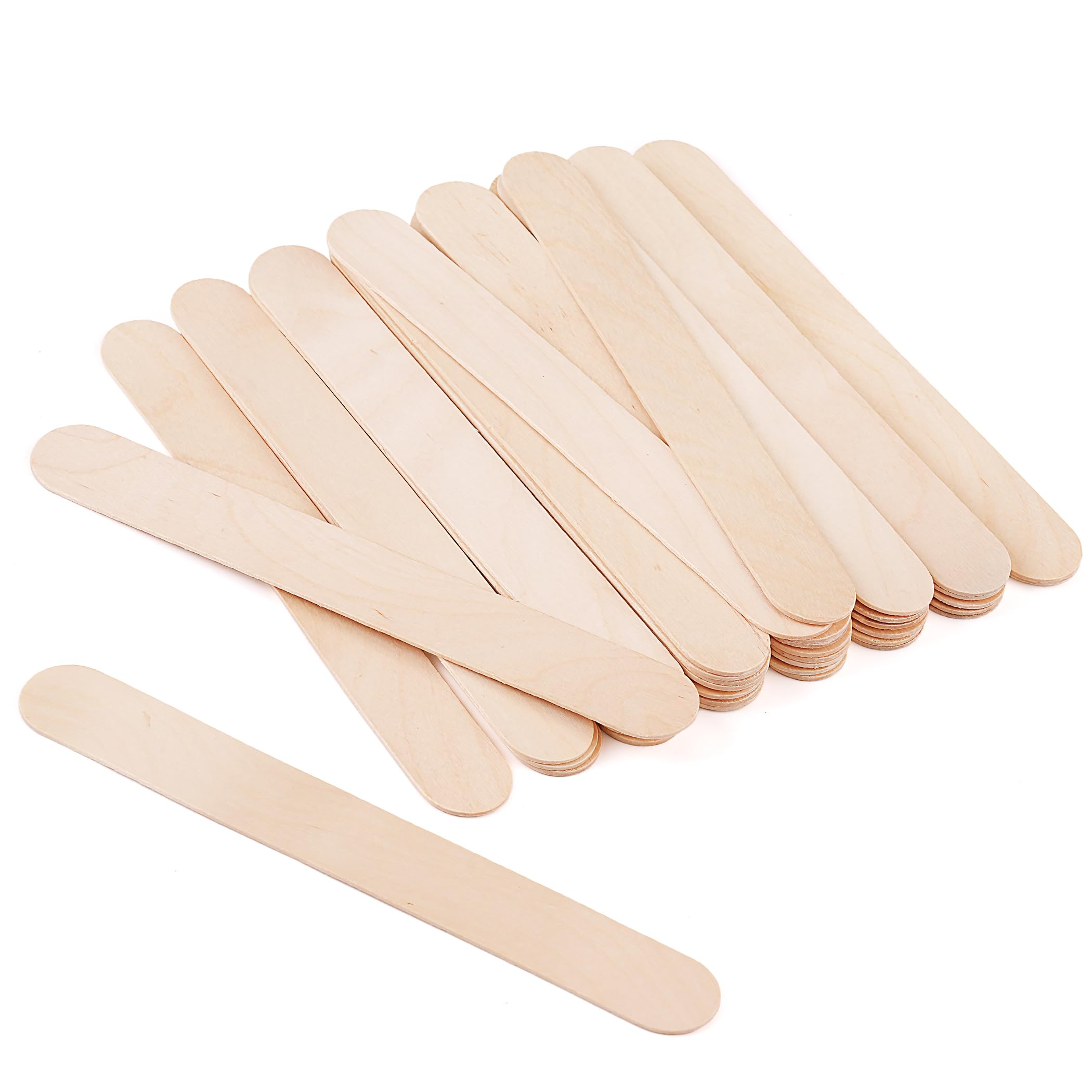 60 PCS Jumbo Popsicle Sticks,8 Inch Natural Wooden Craft Sticks