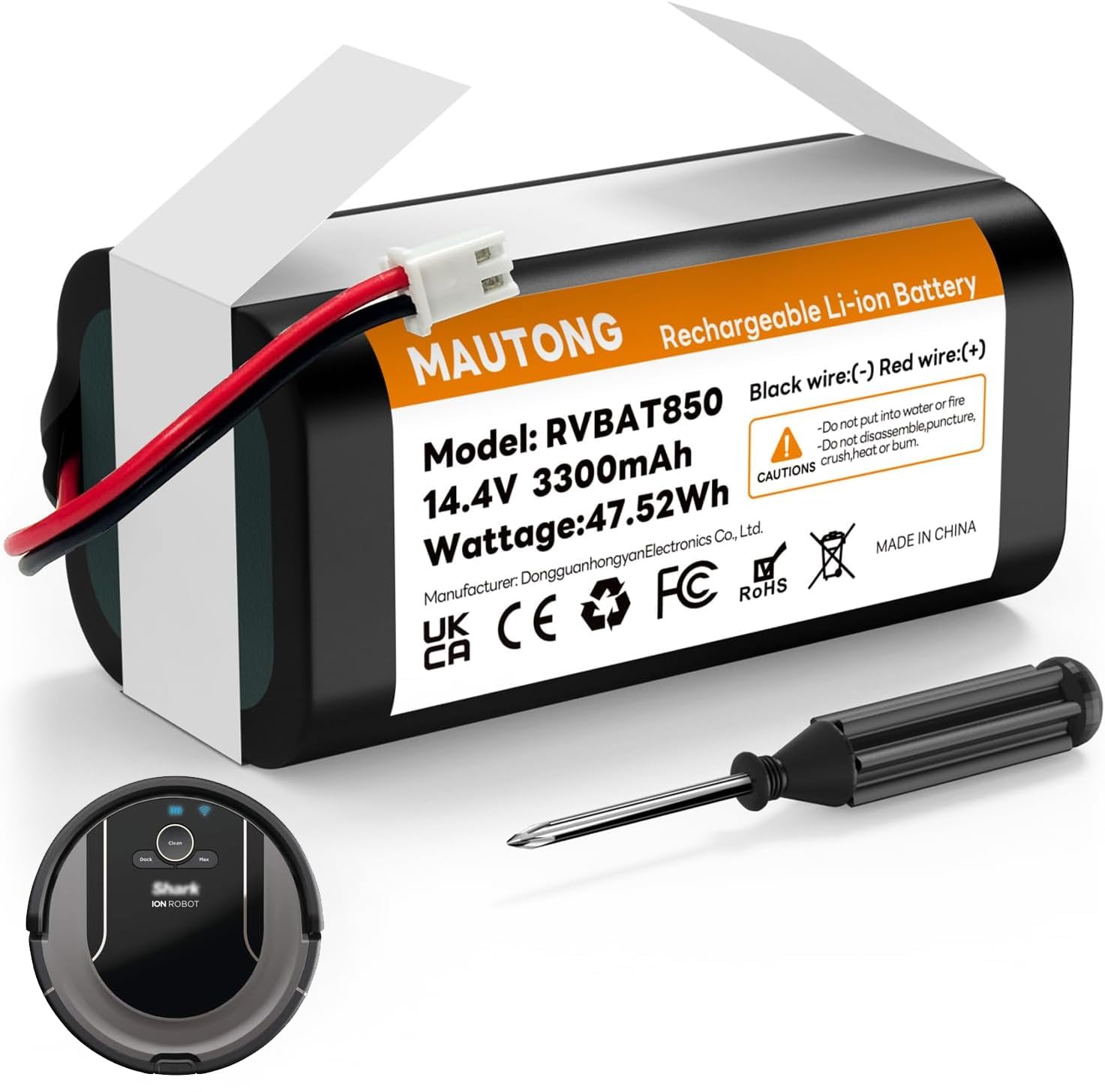 MAUTONG RVBAT850 Battery Replacement for Shark ION/IQ/AI Robot Vacuum