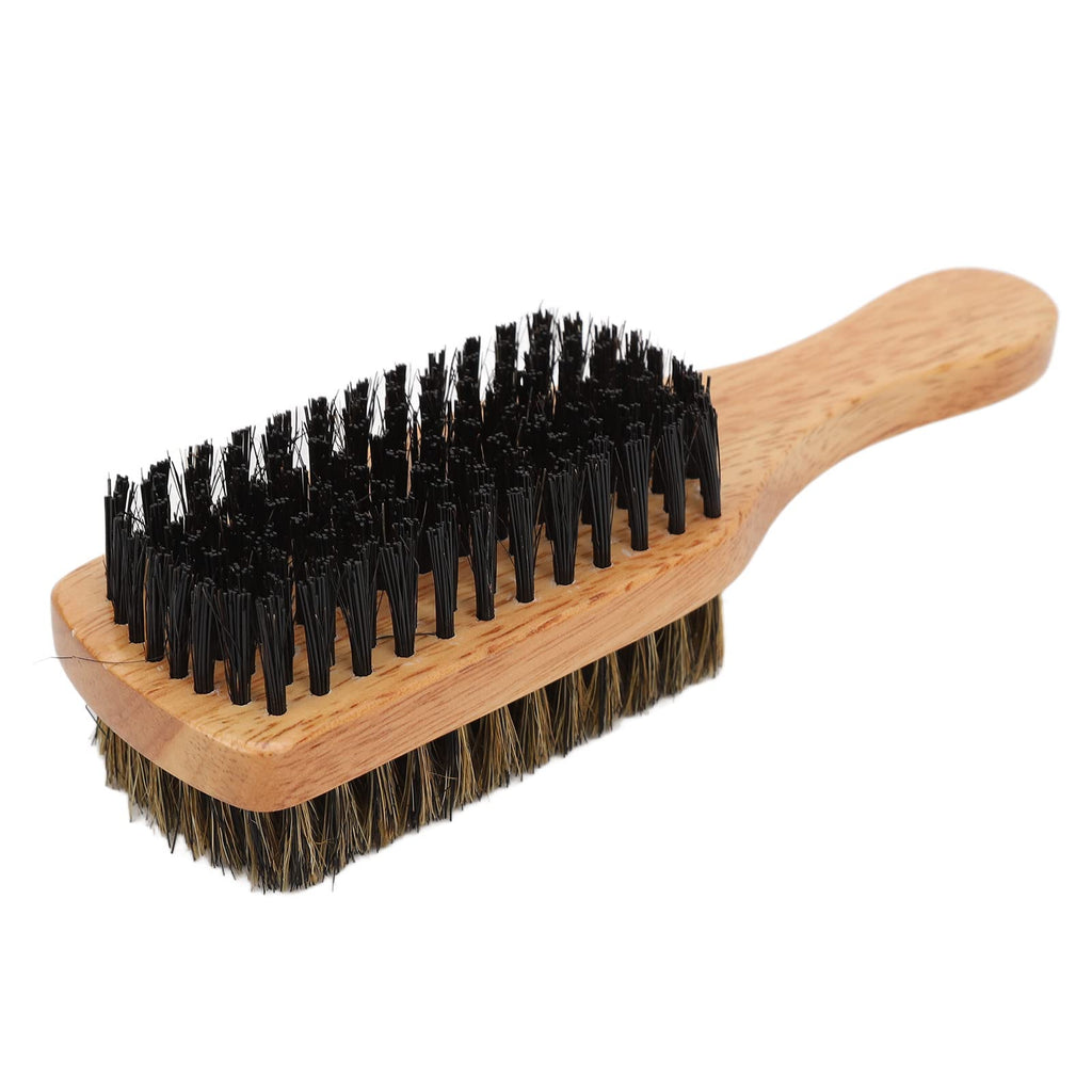 Double-Sided Beard Brush for Men – Ergonomic Rubber Wood Handle with Nylon Bristles, Ideal for Detangling & Maintaining Coarse, Thick Beard Hair