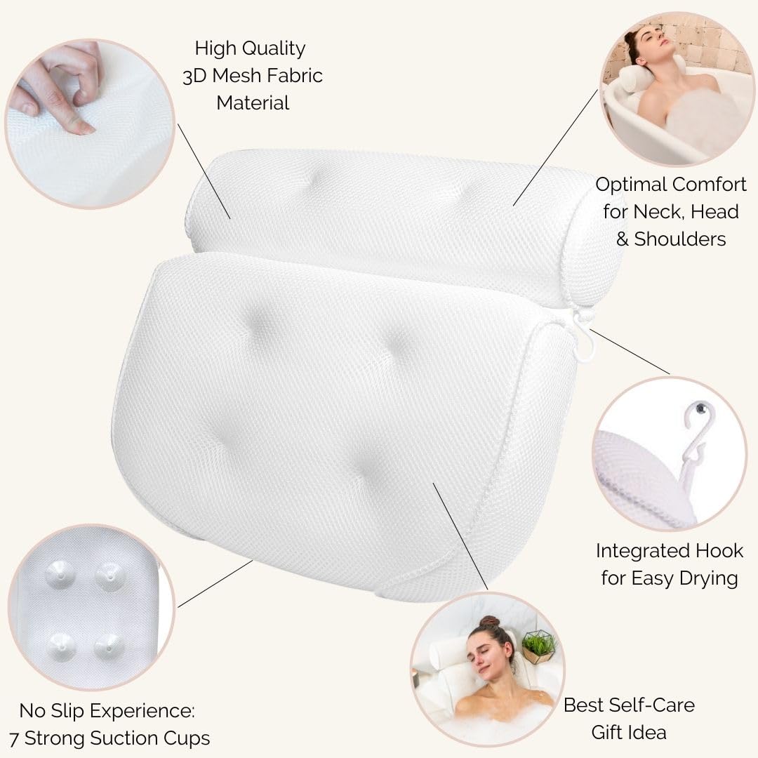 Bamboo Bathtub Tray Caddy Expandable - Over The Tub Bath Caddy Tray for Bathtub Accessories for Relaxing Spa, Bamboo Bath Tray for Tub Accessories for Bathtub for Women. Bath Spa Gifts for Women.