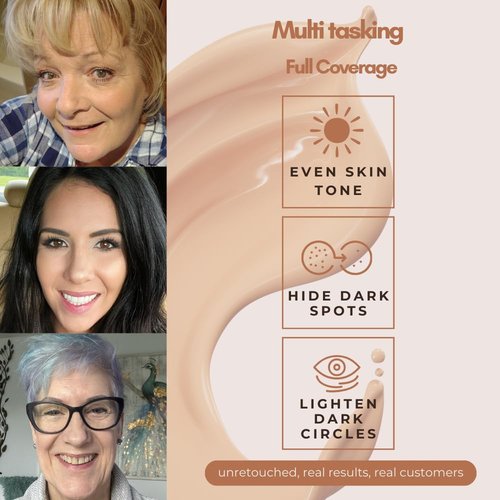 BaeBlu Organic Concealer, FULL Coverage Cover Up, 100% Natural, Made in USA, Sunshine