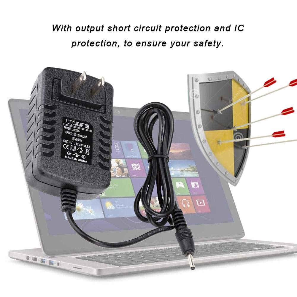 Zopsc Universal Power Adapter 12V 1.5A Tablet Charger Adapter for Iconia Tab A500 (US Plug)