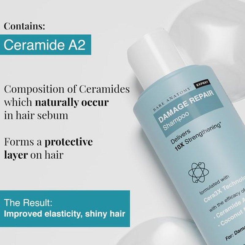 Bare Anatomy Damage Repair Shampoo - Paraben & Sulphate Free | Ideal for All Hair Types | 250 ml