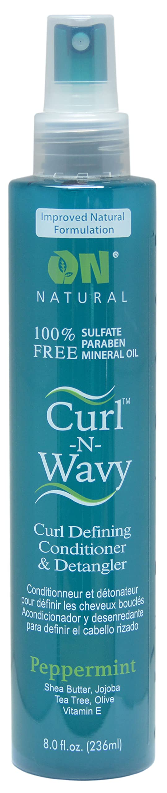 ON Natural On Curl and Wavy Curl Defining Conditioner & Detangler, Peppermint 8 oz
