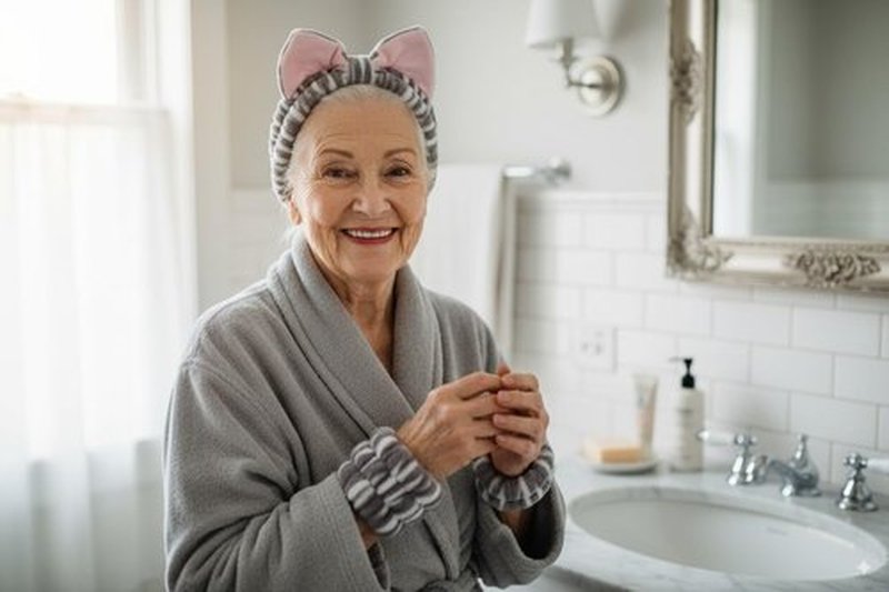3 Piece Cat Ears Spa Headband For Washing Face (Calico, One Size Fits All)